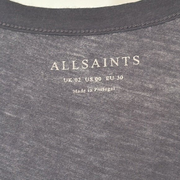 NWT ALL SAINTS Women’s Size 00 Washed Black Tank Top BRAND NEW - Picture 3 of 8